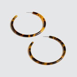 J. Crew Acrylic Hoop Earrings - Tortoise